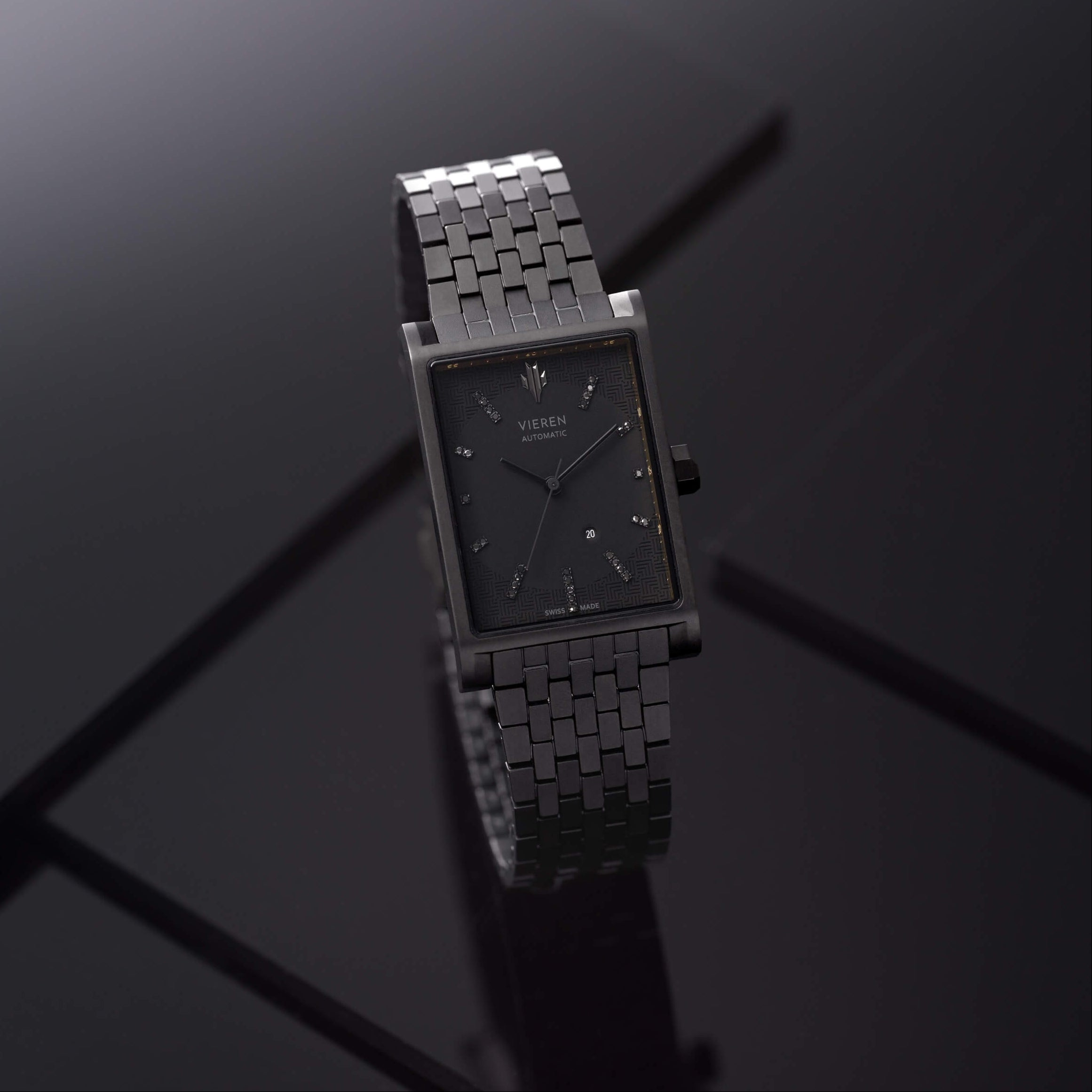 VIEREN Black Diamond watch