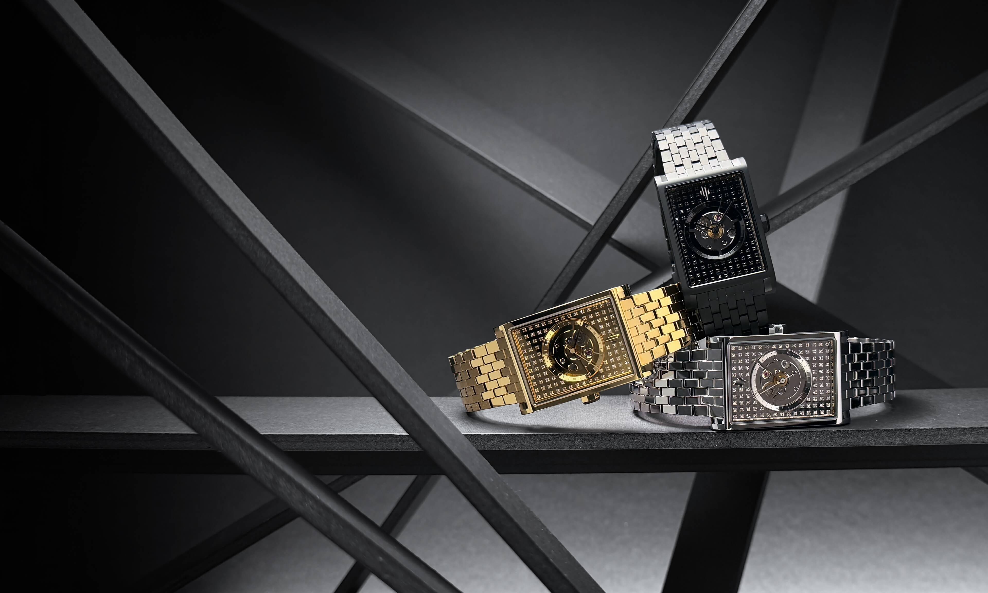 VIEREN diamond watches collection with luxury rectangular designs