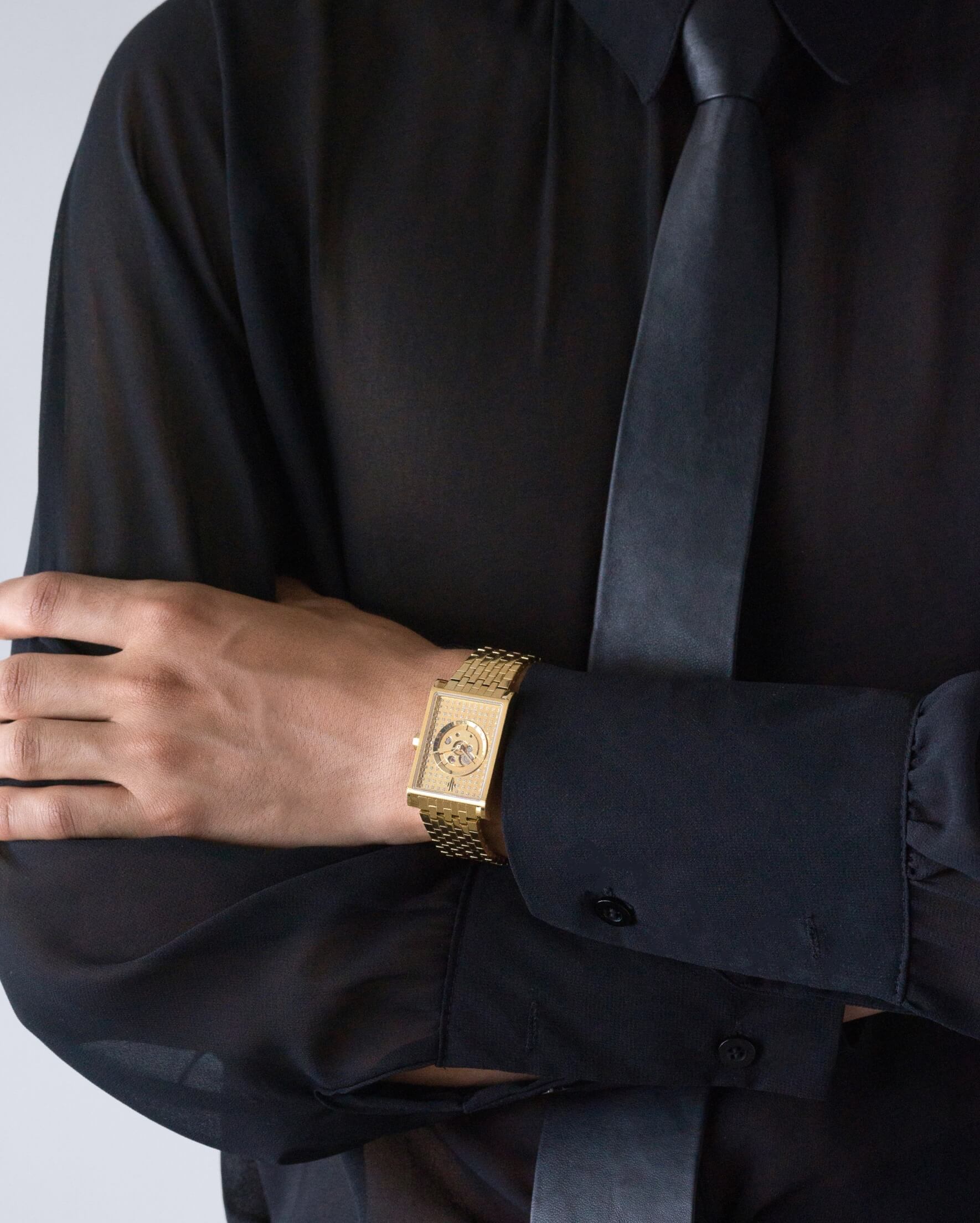 VIEREN Gold Stereo Diamond men's watch
