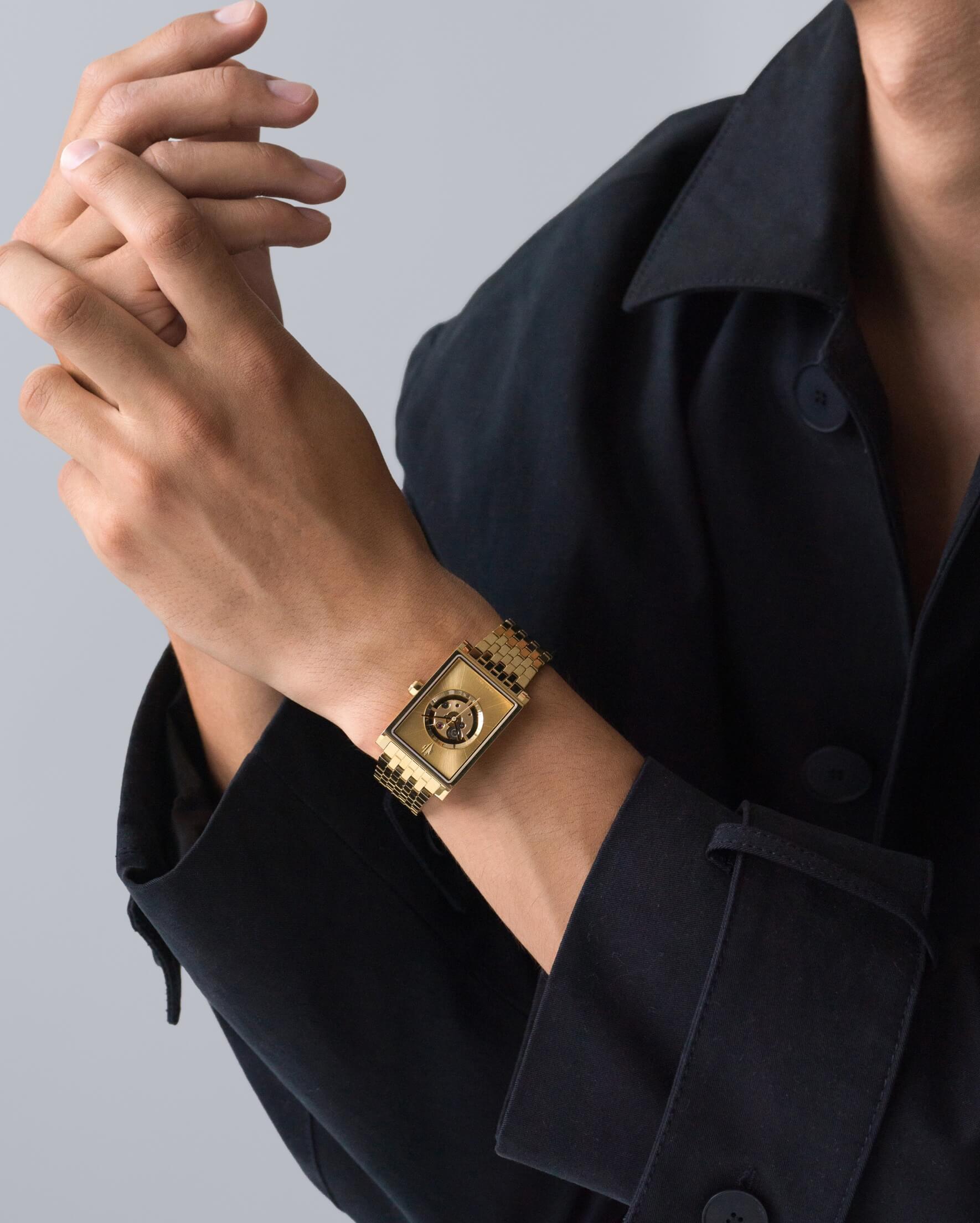 VIEREN Gold Sunray men's watch