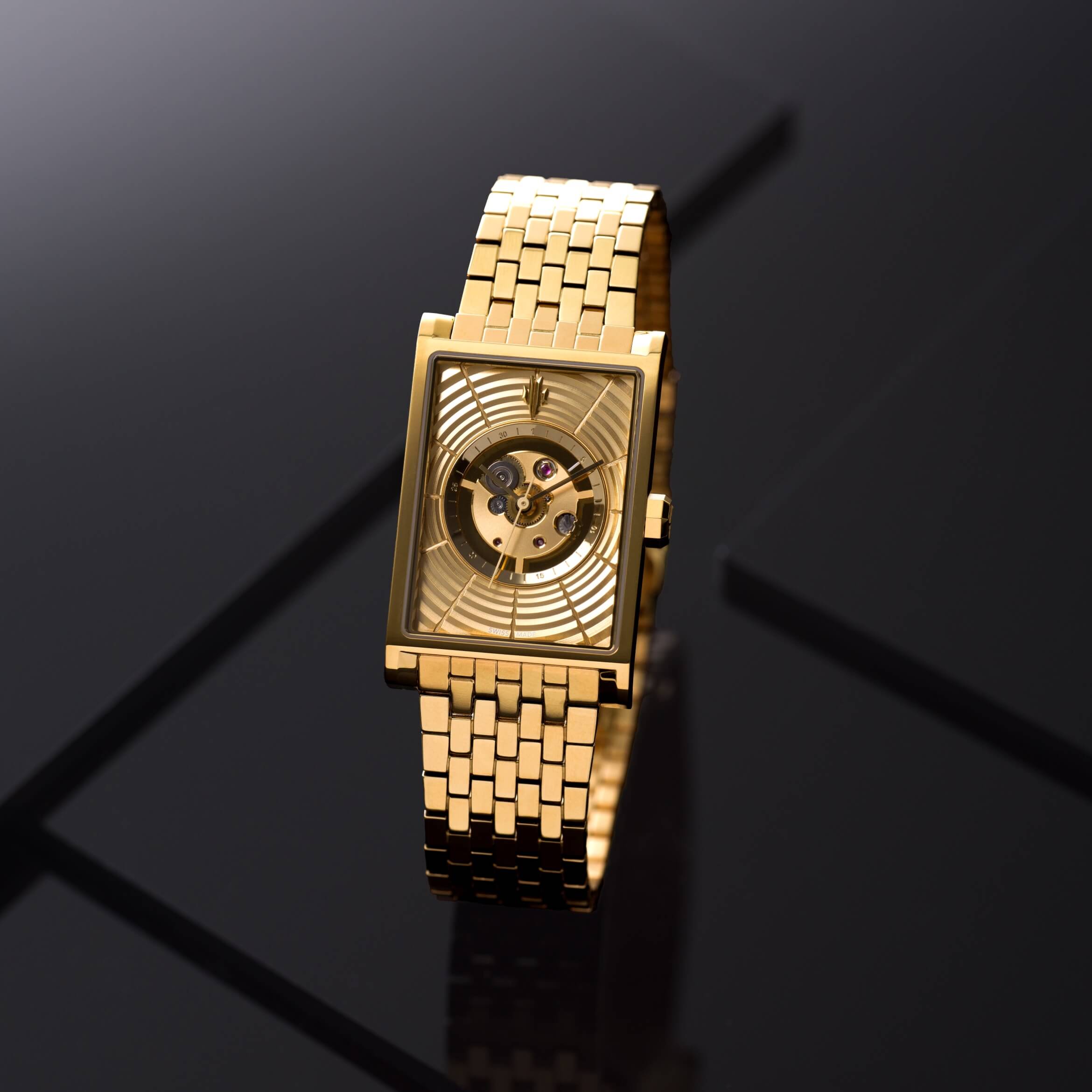 VIEREN Gold Waves automatic watch