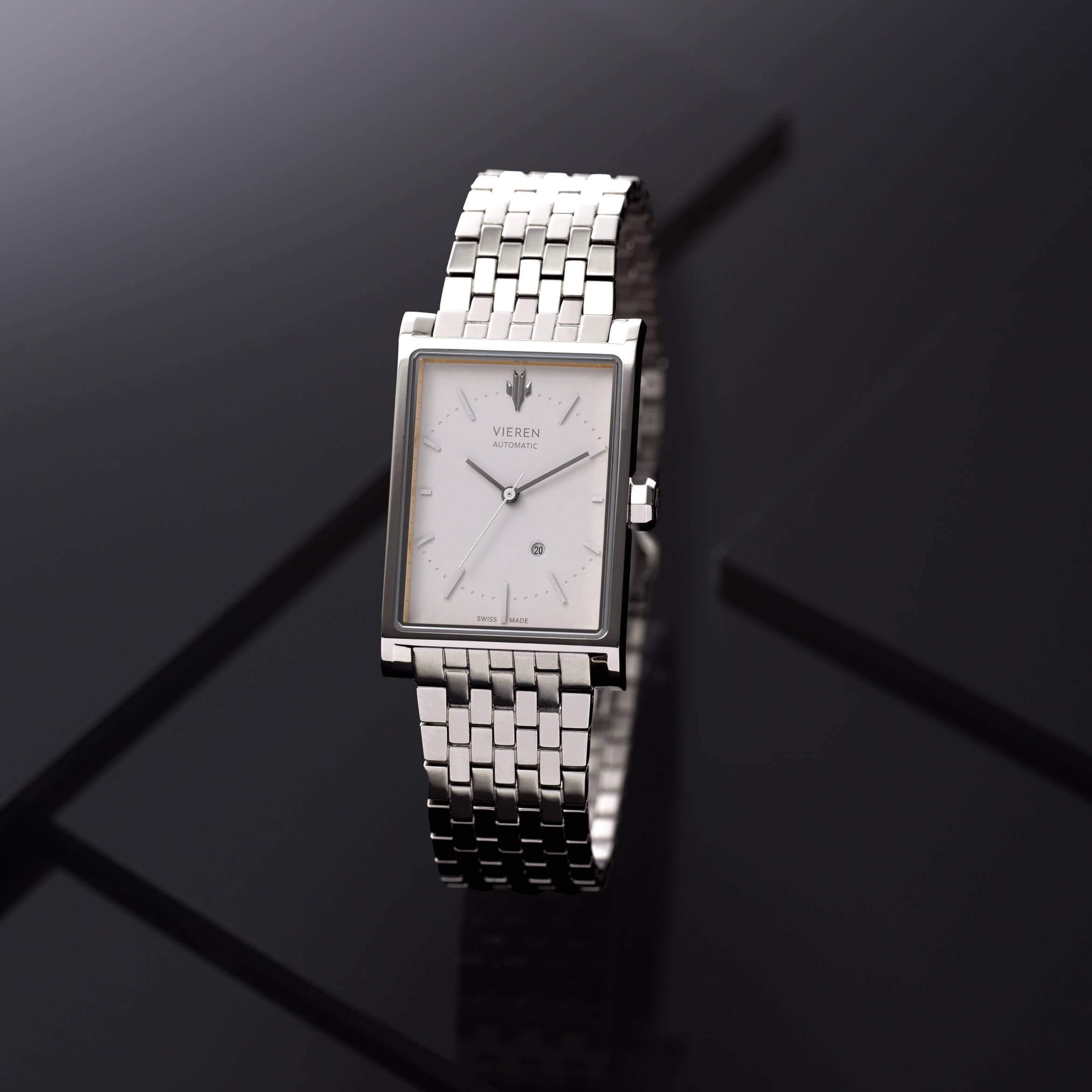 VIEREN Matte White automatic watch