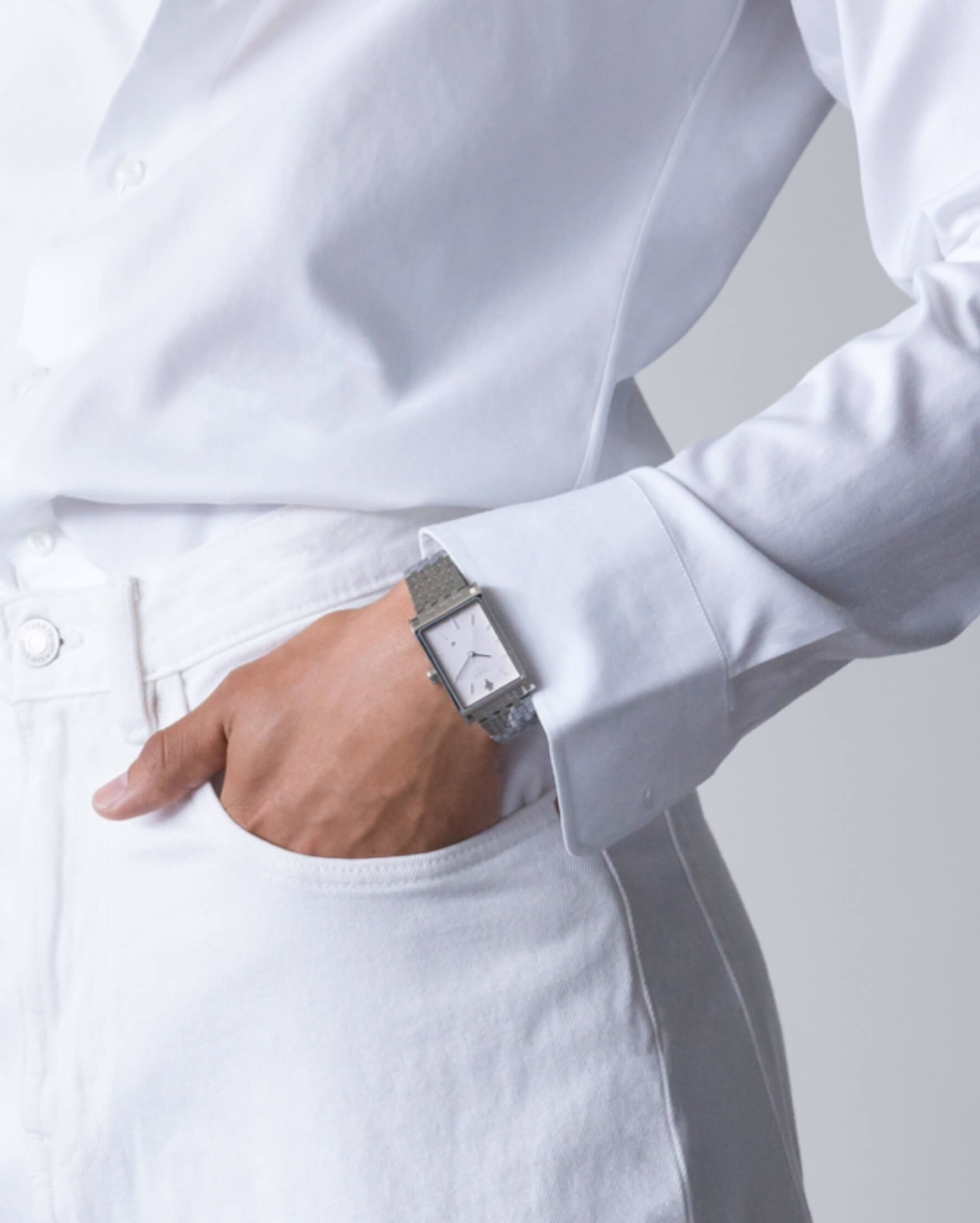 VIEREN Matte White men's watch