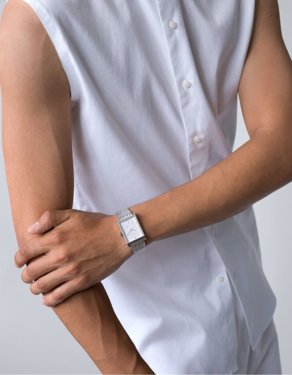 VIEREN Matte White men's watch birthday gift