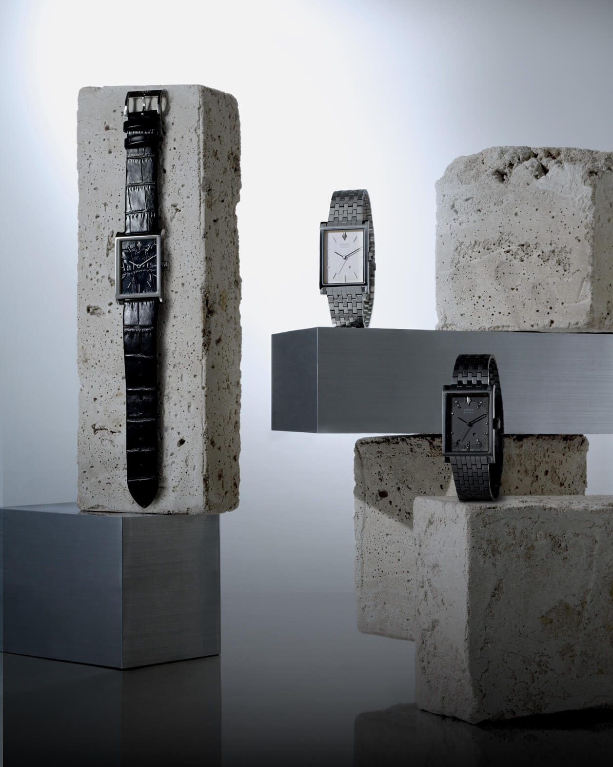 VIEREN OG Collection luxury rectangular watches inspired by modernist architecture