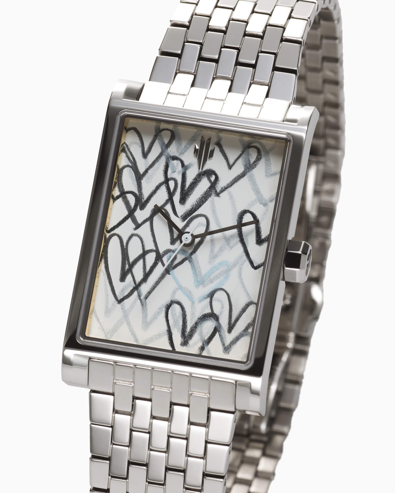 VIEREN x James Goldcrown rectangular watch dial with hand-painted artwork by James Goldcrown
