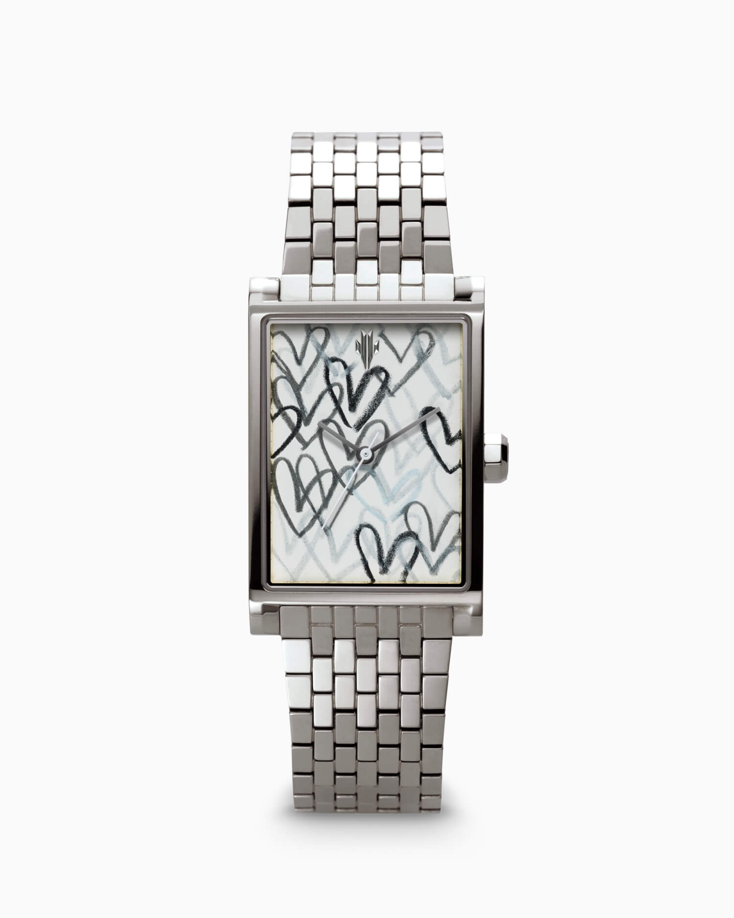 VIEREN x James Goldcrown rectangular watch front view