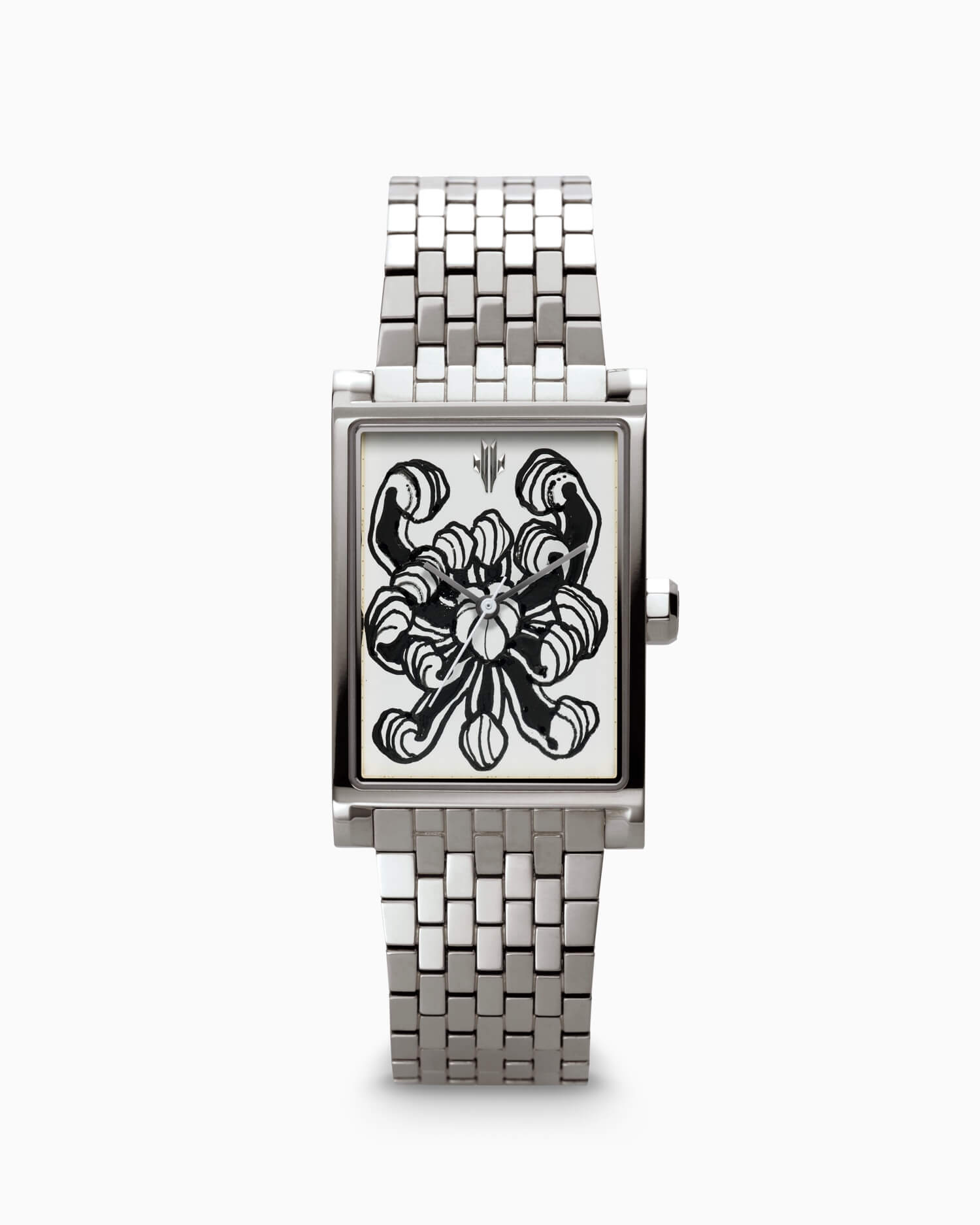 VIEREN x Kelly Violet rectangular watch front view