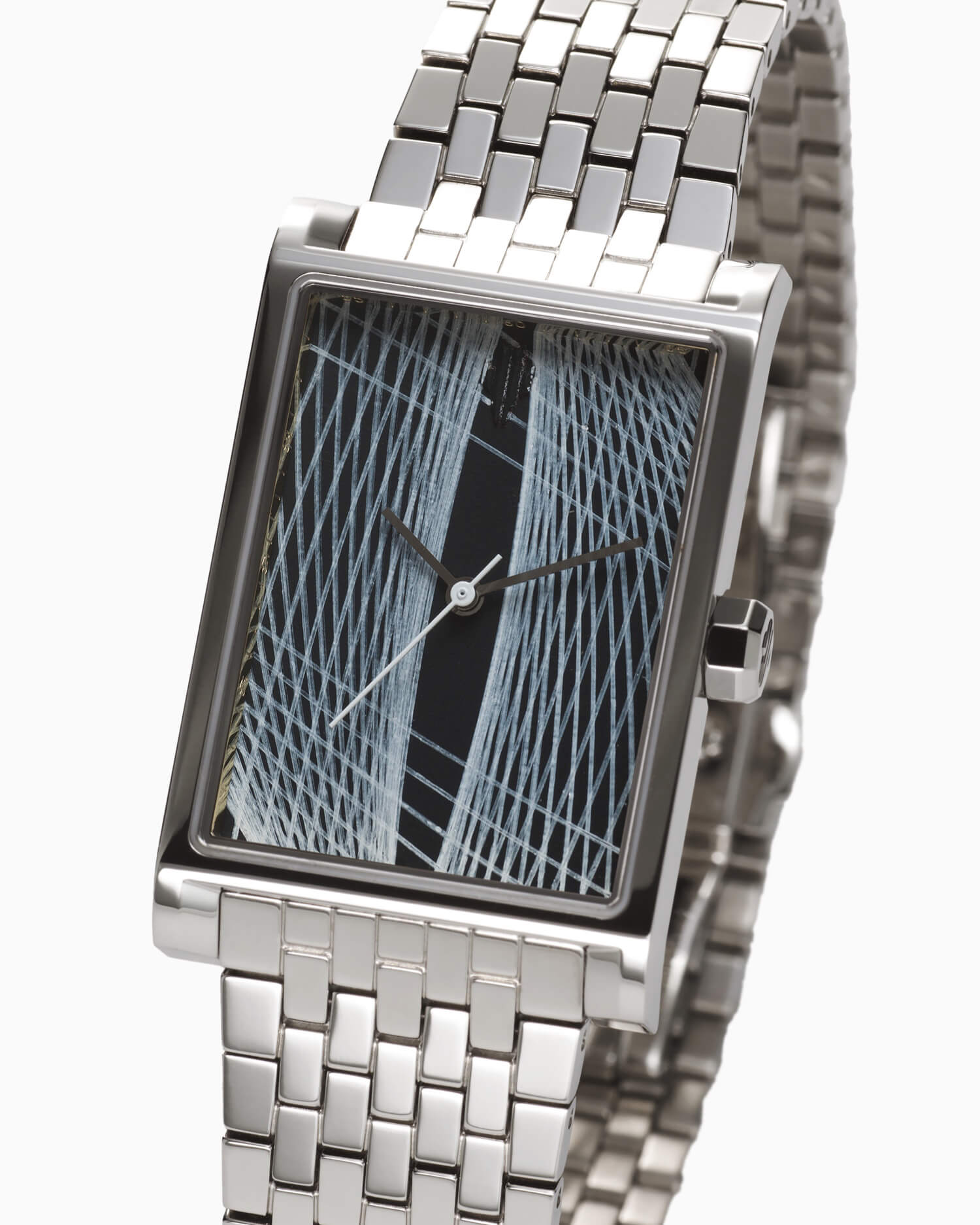 VIEREN x Sébastien Preschoux rectangular watch dial with hand-painted artwork by Sébastien Preschoux