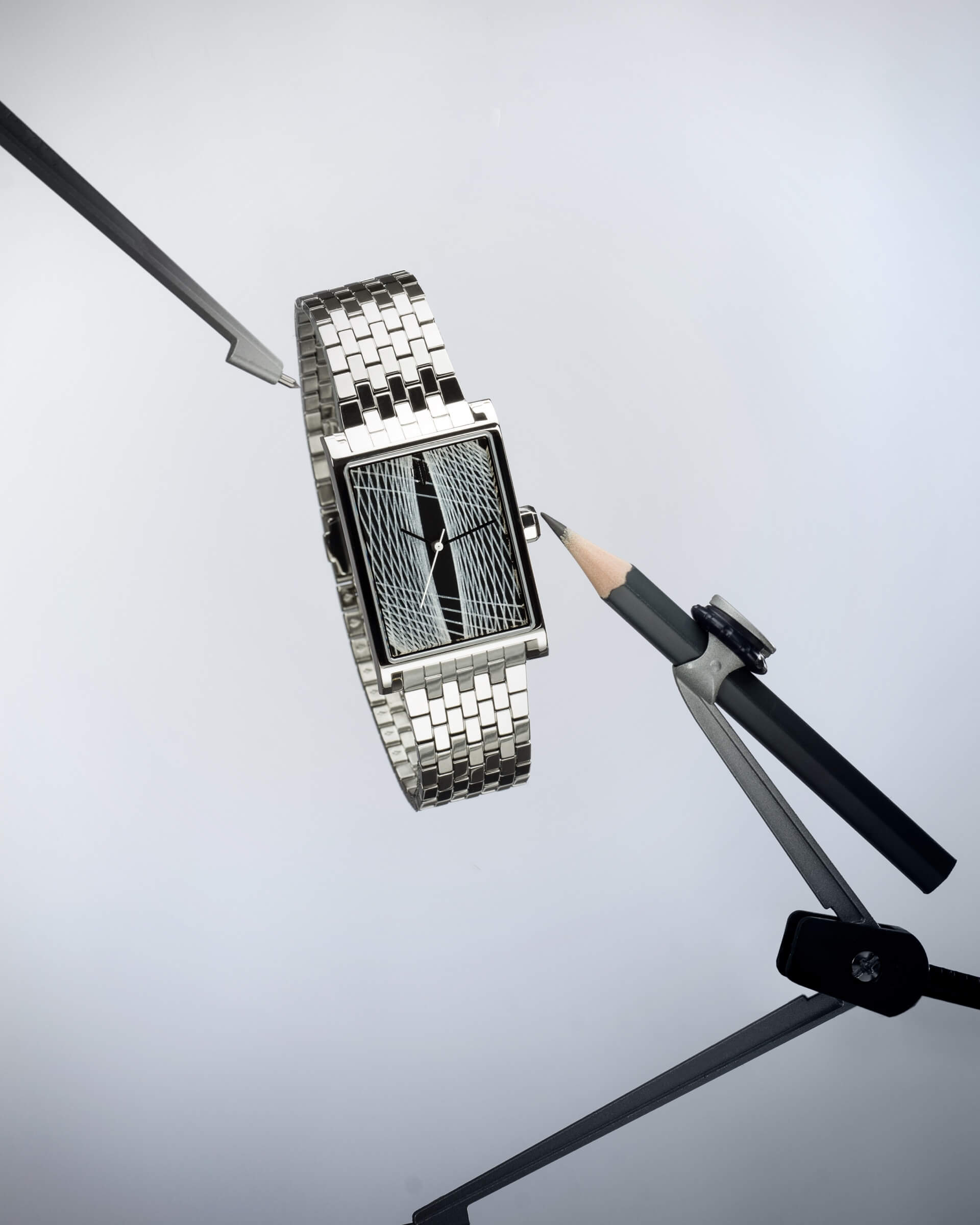 VIEREN x Sébastien Preschoux rectangular watch from a one-of-one artist edition