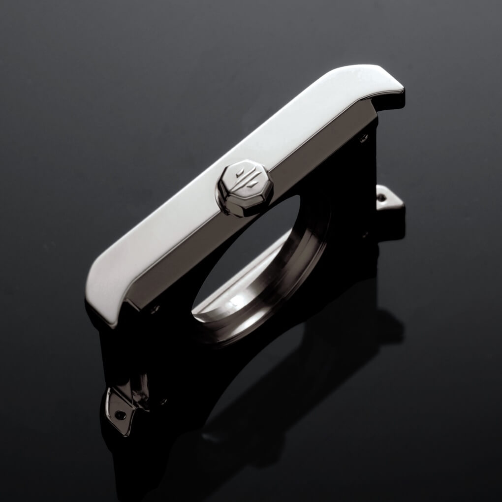 VIEREN x Sébastien Preschoux rectangular watch with polished 316L stainless steel case