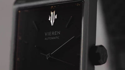 Making of VIEREN OG Automatic black rectangular watches with Swiss Made automatic movements