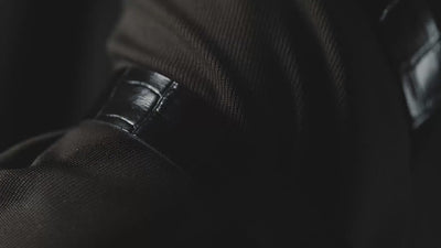 VIEREN Gold Croc leather gold rectangular watch collection campaign with Swiss watchmaker, ETA automatic movement and mens and womens styling