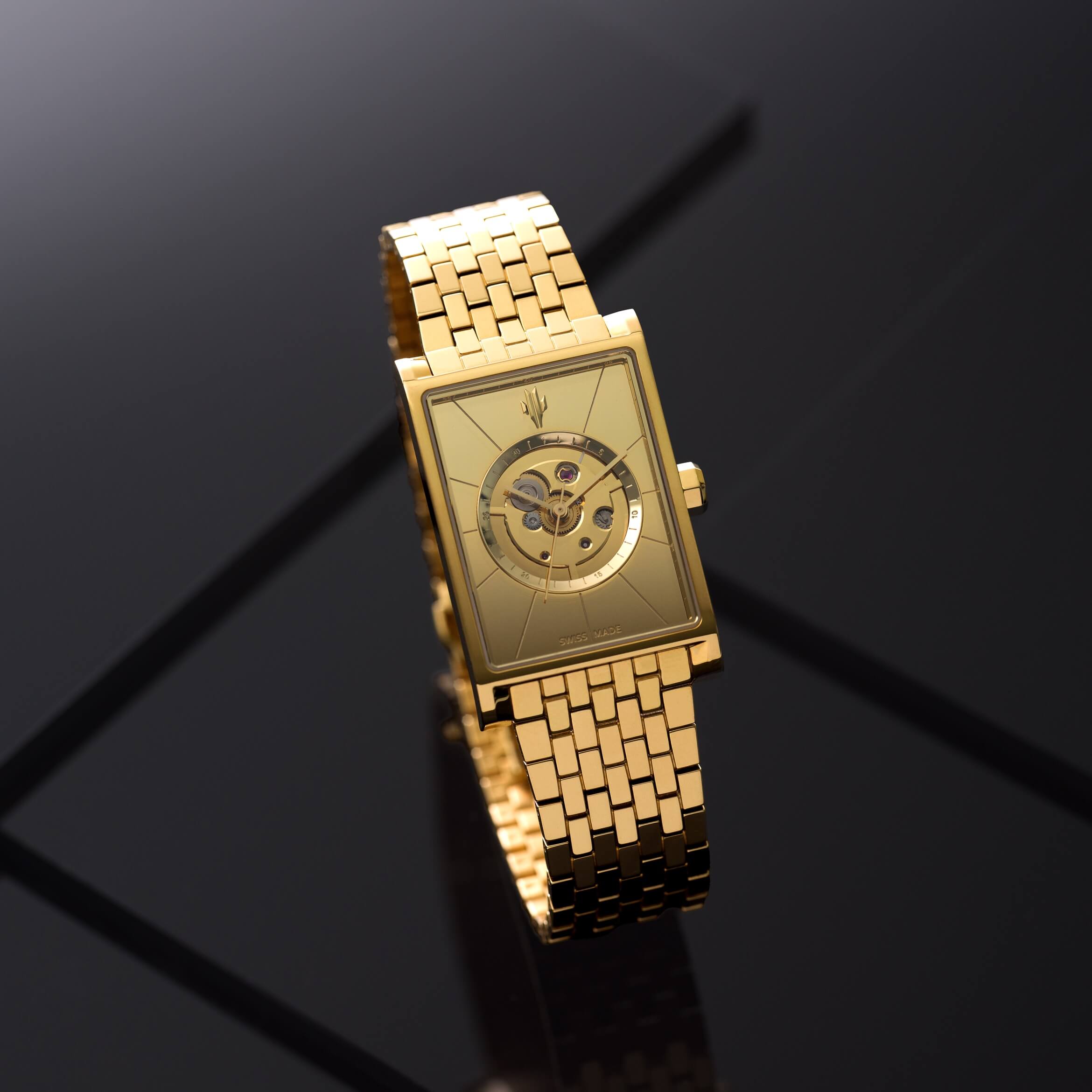 VIEREN Gold Mirror watch