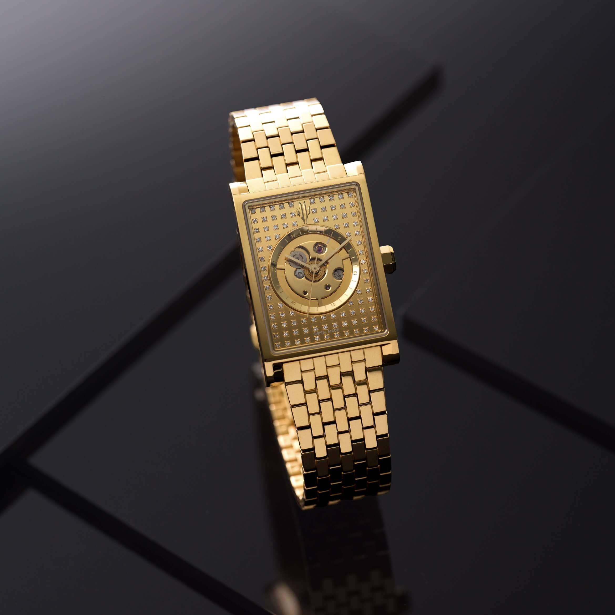 VIEREN Gold Stereo Diamond automatic watch
