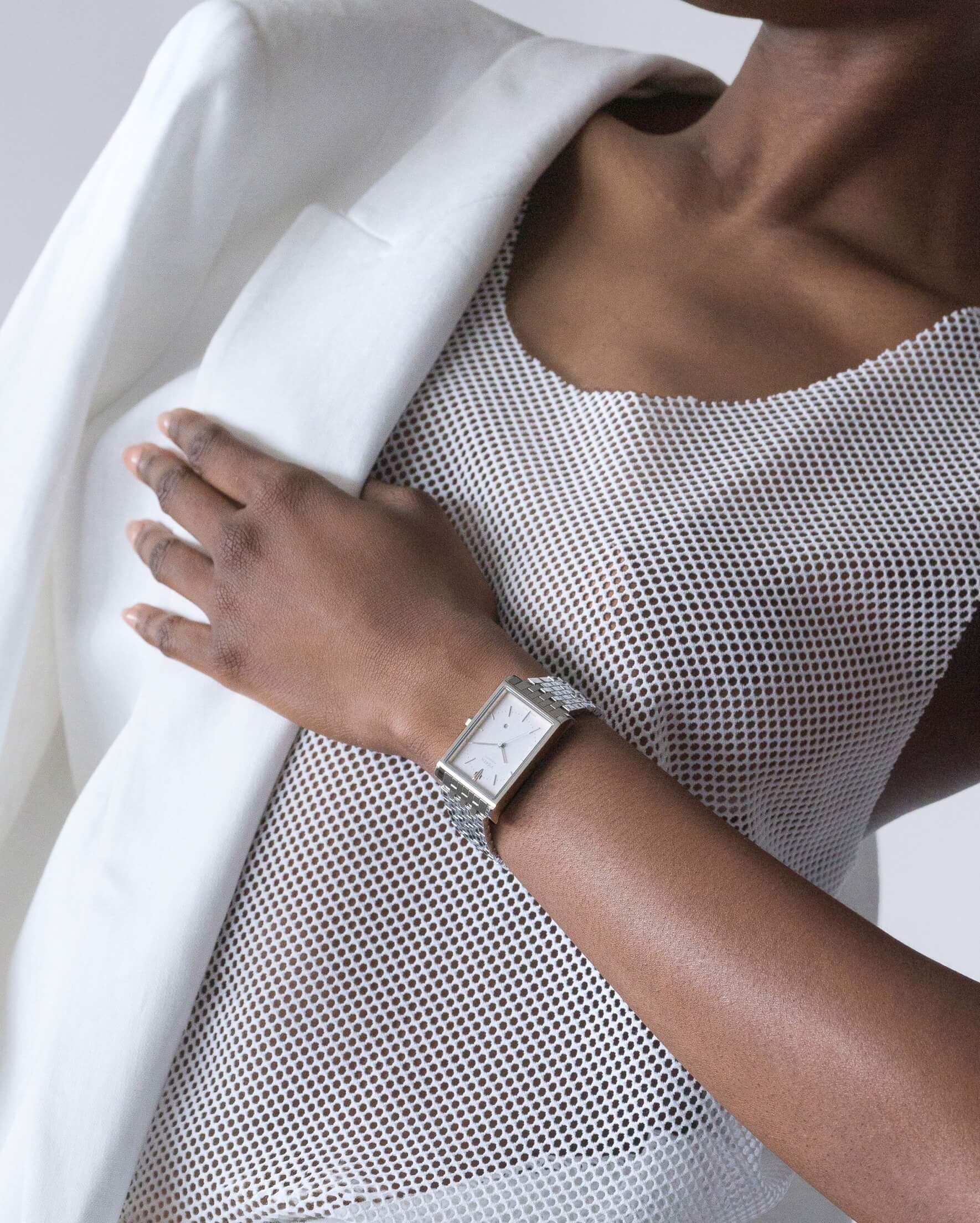 VIEREN Matte White women's watch