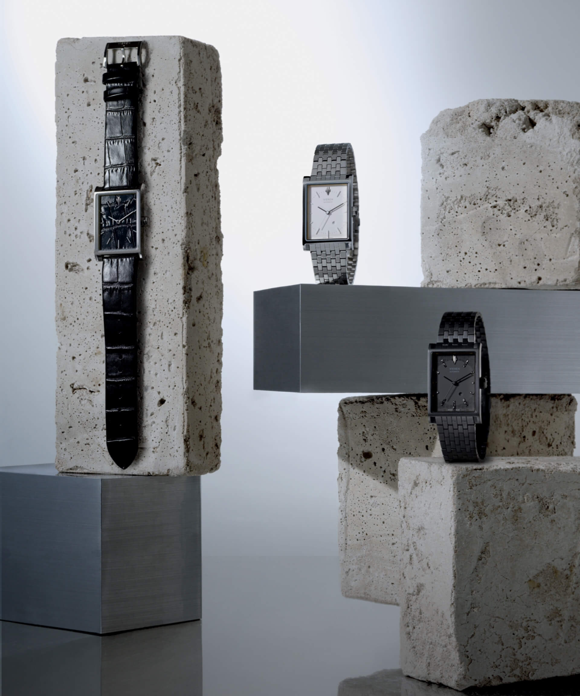 VIEREN OG Collection luxury rectangular watches inspired by modernist architecture