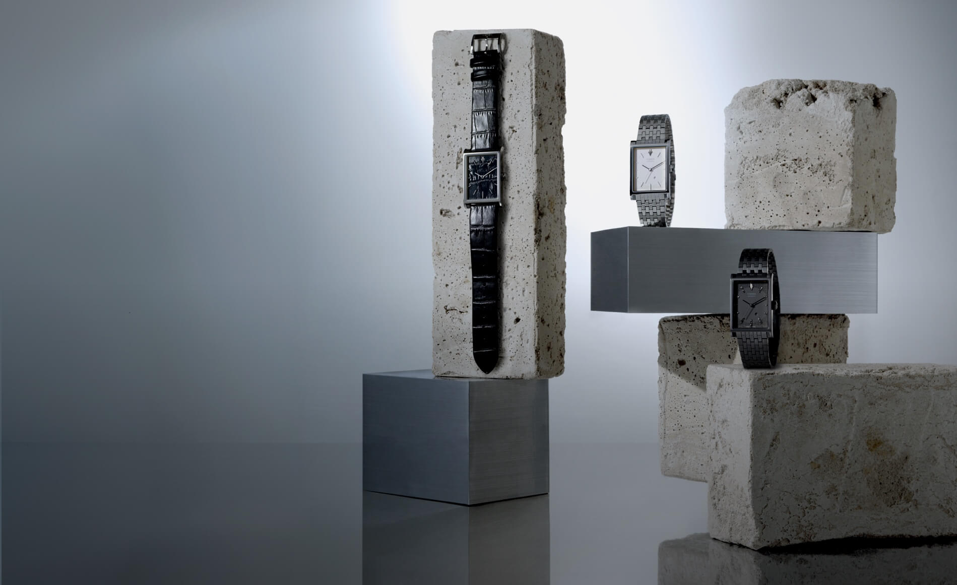 VIEREN OG Automatic Collection rectangular watches inspired by modernist architecture