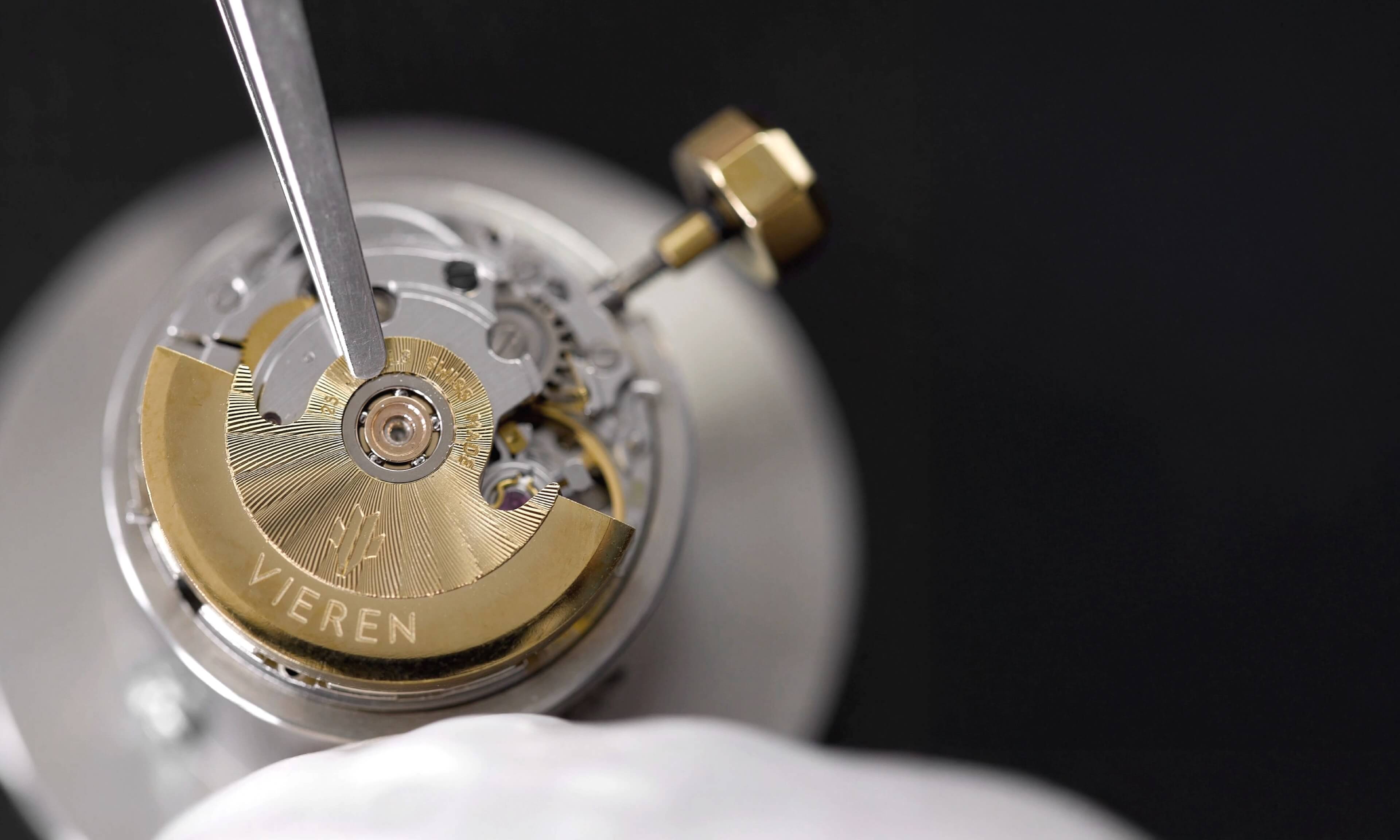 VIEREN gold rotor on Swiss ETA 2671 automatic movement