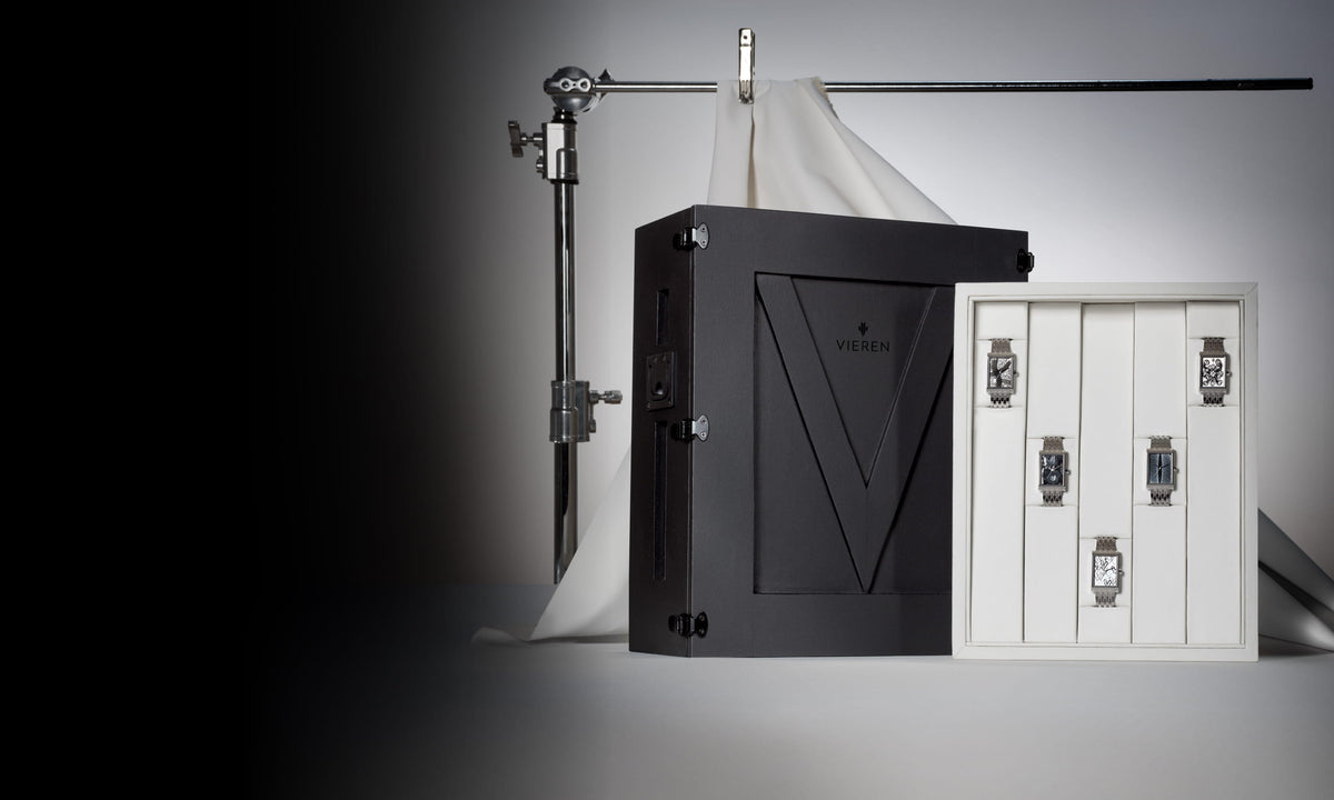 VIEREN V Collection one-of-one Swiss Made automatic watches in signature art crate