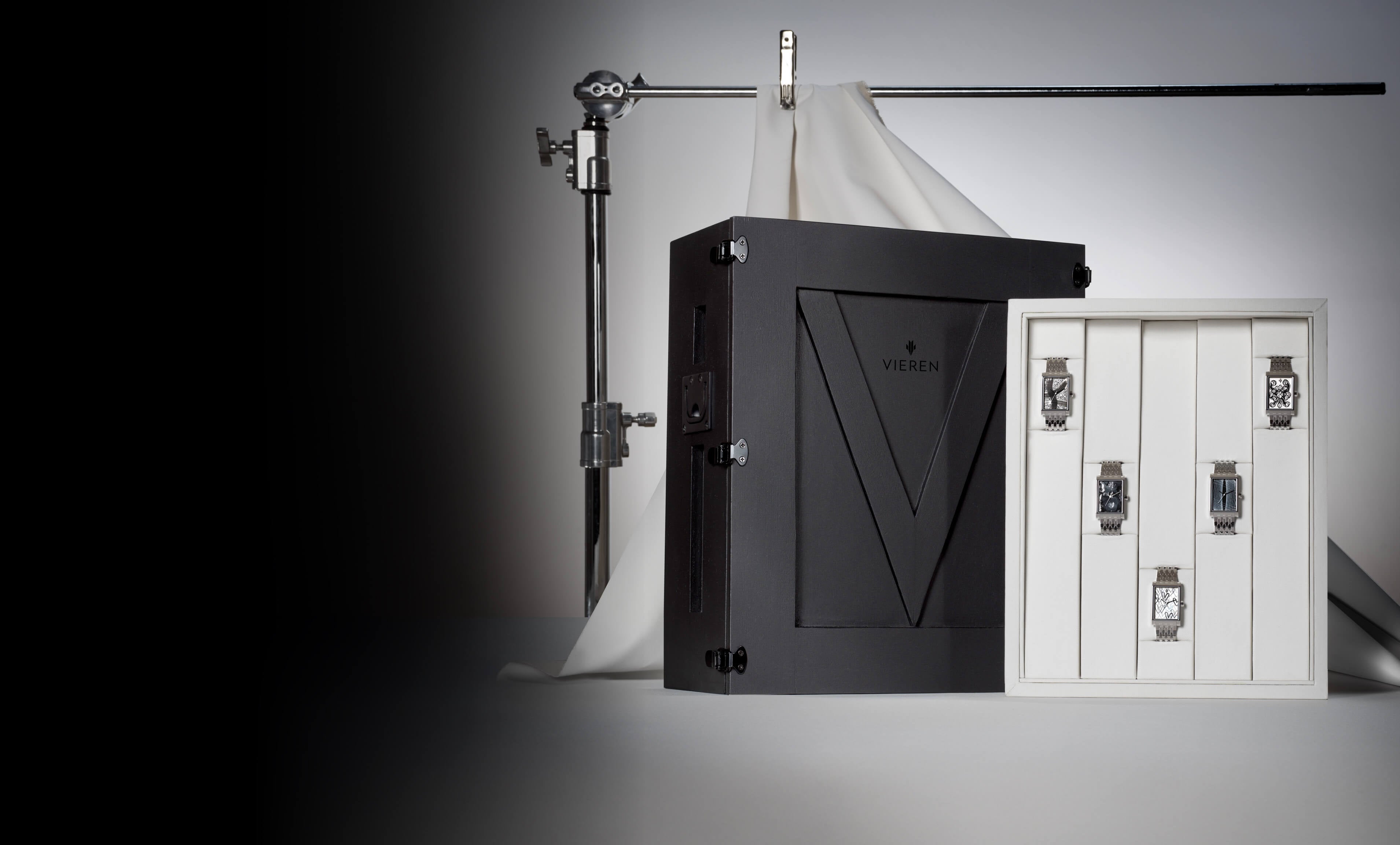 VIEREN V Collection one-of-one Swiss Made automatic watches in signature art crate