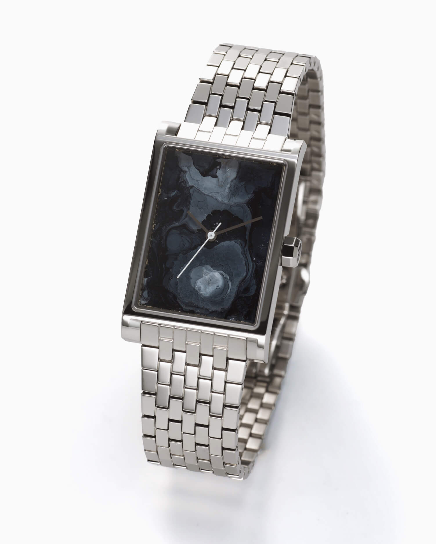 VIEREN V Collectors Set x Cosmodernism one-of-one artist edition rectangular watch angled view